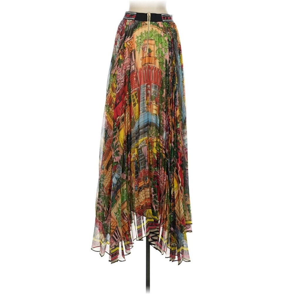 Alice + Olivia Katz Vacation Dreams Pleated Maxi Skirt 2 NWT $550 - Picture 6 of 10